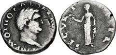 Roman Imperial Otho. AD 69. AR Denarius (17.5mm, 3.09 g, 5h). Rome mint. Struck 15 January–8 March. Bare head right / Securitas standing left, holding wreath and scepter. RIC I 8; Muona Group 1, Type 