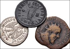 ROMAN. Provincial-Imperial. Lot of three (3) coins from Philip I to Galeria Valeria. Includes: PROVINCIAL: Syria, Antioch. Philip I. AR Tetradrachm. Struck AD 247. McAlee 902 // IMPERIAL: Postumus. Æ 