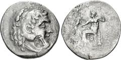 Greek LYCIA, Phaselis. Circa 218/7-186/5 BC. AR Tetradrachm (32.5mm, 15.23 g, 12h). In the name and types of Alexander III of Macedon. Dated CY 1 (198/7 BC). Head of Herakles right, wearing lion skin;