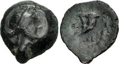 Greek PTOLEMAIC KINGS of EGYPT. temp. Ptolemy VIII to Kleopatra VII. Mid 2nd-1st centuries BC. Æ (11mm, 1.46 g, 12h). Paphos mint. Draped bust of Aphrodite right, wearing stephane / Filleted double co