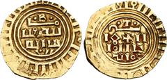 Egypt and Syria Crusaders, County of Tripoli. Anonymous. AV Bezant (21.1mm, 3.32 g, 9h). Imitating a Fatimid dinar of al-Mustansir. Without mint-name. Undated. B on obverse, T and small cross on rever