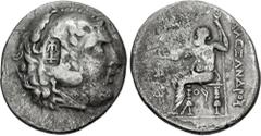 Greek LYCIA, Phaselis. Circa 218/7-186/5 BC. AR Tetradrachm (29mm, 15.86 g, 12h). In the name and types of Alexander III of Macedon. Dated CY 2 (217/6 BC). Head of Herakles right, wearing lion skin; c