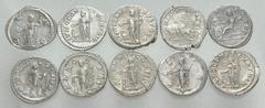 Large Lots ROMAN. Imperial. Lot of ten (10) 3rd Century Severan AR Denarii. Includes: various reverse types of Julia Domna, Julia Maesa, Severus Alexander, and Julia Mamaea. With some better reverse t