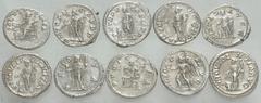 Large Lots ROMAN. Imperial. Lot of ten (10) 3rd Century Severan AR Denarii. Includes: various reverse types of: Julia Domna (1) // Julia Maesa (2) // Severus Alexander (6) // Julia Mamaea (1). Average