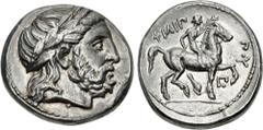 Greek KINGS of MACEDON. Kassander. As regent, 317-305 BC. AR Tetradrachm (25mm, 14.24 g, 9h). In the name and types of Philip II. Amphipolis mint. Struck circa 316-311 BC. Laureate head of Zeus right 