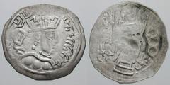 ARAB-SASANIAN. Bukhara. Estimate $200 ARAB-SASANIAN. Bukhara. Anonymous issues imitating Varhran V. Before 775 AD. AR Drachm (2.77 gm). Crowned and cuirassed Sasanian style bust right, with Sogdian le