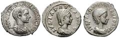 DIADUMENIAN, as Caesar Estimate $500 DIADUMENIAN, as Caesar. 217-218 AD. AR Denarius (2.84 gm). Bare headed and draped bust right / Diadumenian standing left, head right, holding standard and sceptre;