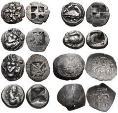 GREEK. Northern Greece. Lot of eight (8) mostly silver coins from Thrace and Macedon. Includes: ISLANDS off THRACE, Thasos. AR Diobol // THRACO-MACEDONIAN REGION, Siris. AR 1/8 Stater - Trihemiobol (3