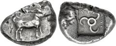 Greek DYNASTS of LYCIA. Kuprilli. Circa 480-440 BC. AR Stater (20mm, 8.41 g). Triskeles within incuse square. Mørkholm & Zahle 115–7 (A29/P30); Müseler IV, – (unlisted issue); cf. Falghera 124 (third 