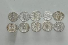 Large Lots ROMAN. Imperial. Lot of ten (10) AR Denarii of Severus Alexander and Severan Empresses. Includes: Julia Domna (1) // Julia Paula (1) // Julia Maesa (2) // Severus Alexander (6). Average VF 