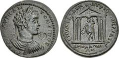 LYDIA, Apollonis. Caracalla. AD 198-217. Æ (35mm, 22.03 g, 12h). Demetrius, son of Apellas, magistrate. Laureate, draped, and cuirassed bust right; c/m: laureate bust right within circular incuse / Di