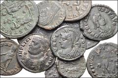 ROMAN. Imperial. Lot of twelve (12) bronze coins from Probus to Valentinian II. Includes: Probus. Antoninianus // Aurelian. Antoninianus // Carus. Antoninianus // Diocletian. Antoninianus // Helena. Æ