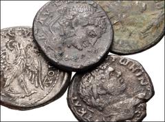 ROMAN. Provincial. Lot of four (4) Syro-Phoenician BI Tetradrachms. Includes: SYRIA, Seleucis and Pieria. Antioch. Trajan Decius // Decapolis. Gadara. Caracalla // PHOENICIA, Ace-Ptolemais. Carcalla /