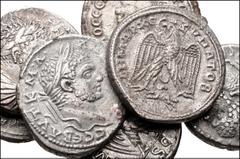 ROMAN. Provincial. Lot of seven (7) Syro-Phoenician BI Tetradrachms. CYPRUS. Caracalla // SYRIA, Coele-Syria. Heliopolis. Caracalla // Seleucis and Pieria. Antioch. Gordian III (2) // Philip I (2) // 