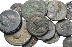 ROMAN. Provincial. Lot of fifteen (15) bronze coins from Thrace to Phoenicia. Includes: THRACE, Philippopolis. Commodus // MACEDON, Stobi. Julia Domna // IONIA, Colophon. Philip I // IONIA, Smyrna. Ps