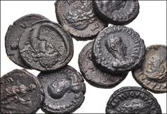 ROMAN. Provincial. Lot of ten (10) BI or Potin Tetradrachms from Commodus to Claudius II. Includes: Commodus // Tranquillina // Philip I // Philip II // Gallienus (2) // Salonina // Valerian II // Mac