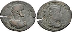 CILICIA, Ninica-Claudiopolis. Severus Alexander, with Julia Mamaea. AD 222-235. Æ (36mm, 15.72 g, 6h). Radiate and cuirassed bust of Severus right; c/m’s: Nike advancing right, holding palm and wreath
