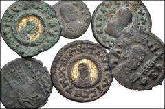 EARLY MEDIEVAL. Axum. Lot of six (6) bronze coins. Includes: ANONYMOUS. Æ 12mm. Circa 340-425. Æ 12mm. Draped bust right, wearing head cloth / “May this please the country” in Ge‘ez around circular fr