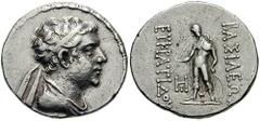 BAKTRIA, Graeco-Baktrian Kings. Eukratides II. Estimate $400 BAKTRIA, Graeco-Baktrian Kings. Eukratides II. Circa 145-140 BC. AR Tetradrachm (16.91 gm). Diademed and draped bust right / Nude Apollo st