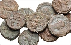 ROMAN. Provincial. Lot of thirty-nine (39) Potin Tetradrachms of Alexandria in Egypt. Includes: various types and rulers, mostly Probus to the Tetrarchy. Fine to VF, some with deposits. LOT SOLD AS IS