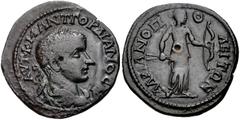 Gordian III. AD 238-244. Æ (28mm, 8.89 g, 7h). Hadrianopolis (Thrace) mint. Laureate, draped, and cuirassed bust right / Artemis standing right, holding two arrows and bow. Jurukova, Hadrianople 648 (