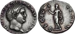 Otho. AD 69. AR Denarius (18mm, 3.31 g, 6h). Rome mint. Struck 15 January-8 March AD 69. IMP M OTHO CAESAR AVG TR P, bare head right / SECVR I TAS P R, Securitas, draped, standing left, holding wreath