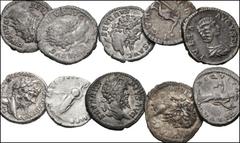 ROMAN. Imperial. Lot of One hundred eleven (111) AR Denarii, late 2nd-3rd centuries AD. Includes: Septimius Severus, Julia Domna, Geta, Macrinus, Elagabalus,Julia Paula, Julia Soemias, Julia Maesa, Se