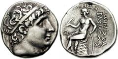 SELEUKID KINGS of SYRIA. Antiochos I. 280-261 BC. AR Tetradrachm (16.93 gm). Estimate $3000  SELEUKID KINGS of SYRIA. Antiochos I. 280-261 BC. AR Tetradrachm (16.93 gm). Aï Khanoum mint. Diademed head