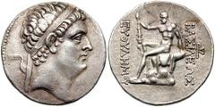 KINGS of BAKTRIA (Graeco-Baktrian). Euthydemos I. Circa 230/225-200 BC. AR Tetradrachm (16.49 gm). Estimate $1000  KINGS of BAKTRIA (Graeco-Baktrian). Euthydemos I. Circa 230/225-200 BC. AR Tetradrach