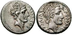 Q. Pompeius Rufus. 54 BC. AR Denarius (4.04 gm). Estimate $1000 Q. Pompeius Rufus. 54 BC. AR Denarius (4.04 gm). Head of Sulla right; SVLLA. COS / Head of Quintus Pompeius Rufus right; Q. POM. RVFI be