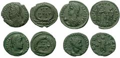 ROMAN IMPERIAL. Miscellaneous. Lot of four coins. Includes the following: Quintillus. Antoninianus. Rome mint. Sol standing // Constans. Æ 21mm. Siscia mint. Fel Temp Reparatio type // Julian II. Æ 20