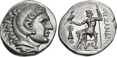 KINGS of MACEDON. Kassander. As Regent, 317-305 BC, or King, 305-298 BC. AR Tetradrachm (29mm, 17.14 g, 4h). In the name and types of Alexander III. Uranopolis mint(?). Struck under Alexarchos, circa 