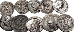MIXED. Oriental Greek-Central Asian. Lot of fifty (50) AR, BI, and Æ. Includes: KINGS of ELYMAIS (1) // PARTHIA. Tetradrachms (2) and Drachms (9) // SASANIAN KINGS. Drachms (17) // KINGS of BAKTRIA. D