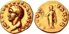 Otho. AD 69. AV Aureus (18mm, 7.19 g, 6h). Rome mint. IMP OTHO CΛESΛR ΛVG TR P, bare head left / SECVRI TΛS P R, Securitas standing left, holding wreath in extended right hand, cradling scepter in lef