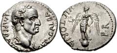 783707. Sold For $12500 Galba. AD 68-69. AR Denarius (18mm, 3.67 g, 6h). Uncertain mint in Gaul (Narbo?). Struck circa April-June, AD 68. SER GALBA IMPERATOR, laureate head right / VICTORIA P R, Victo
