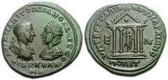 828176. Sold For $295 MOESIA INFERIOR, Marcianopolis. Gordian III, with Tranquillina. AD 238-244. Æ Pentassarion (27mm, 13.53 g, 7h). Tertullianus, legatus consularis. Laureate, draped, and cuirassed 