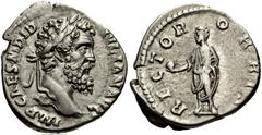 841924. Sold For $1650 Didius Julianus. AD 193. AR Denarius (17mm, 2.91 g, 6h). Rome mint. Laureate head right / Didius Julianus standing left, holding globe and scroll. RIC IV 3; RSC 15. Good VF.