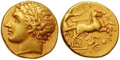 SICILY, Syracuse. Agathokles. 317-289 BC. AV Dekadrachm (4.24 gm). Struck circa 317-310 BC. Estimate $1000 SICILY, Syracuse. Agathokles. 317-289 BC. AV Dekadrachm (4.24 gm). Struck circa 317-310 BC. L