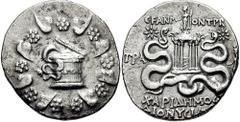 LYDIA, Tralles. C. Fannius, Praetor. Circa 49-48 BC. AR Cistophoric Tetradrachm (12.02 gm). Estimate $500 LYDIA, Tralles. C. Fannius, Praetor. Circa 49-48 BC. AR Cistophoric Tetradrachm (12.02 gm). Ci