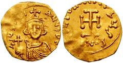 JUSTINIAN II. First Reign, 685-695 AD. AV Tremissis (1.31 gm). Constantinople mint. Struck 687-692 AD. Estimate $200 JUSTINIAN II. First Reign, 685-695 AD. AV Tremissis (1.31 gm). Constantinople mint.