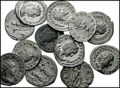 ROMAN IMPERIAL. Gordian III to Volusian. Lot of thirteen AR Antoniniani. Includes the following: GORDIAN III. 193-211 AD. Antioch mint. Struck 239 AD. Providentia. RIC IV 172; RSC 196A // Same. Rome m