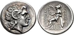 KINGS of THRACE, Macedonian. Lysimachos. 305-281 BC. AR Tetradrachm (28mm, 17.02 g, 12h). Lampsakos mint. Struck 297/6-282/1 BC. Diademed head of the deified Alexander right, with horn of Ammon / BAΣI