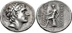 SELEUKID KINGS of SYRIA. Antiochos III ‘the Great’. 222-187 BC. AR Tetradrachm (29mm, 16.96 g, 12h). Antioch on the Orontes mint. Struck circa 204-197 BC. Diademed head right / BAΣIΛEΩΣ ANTI-OXOY, Apo