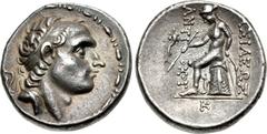 SELEUKID KINGS of SYRIA. Antiochos III ‘the Great’. 222-187 BC. AR Tetradrachm (26mm, 17.07 g, 12h). Antioch on the Orontes mint. Struck circa 192/0-187 BC. Diademed head right / [B]AΣIΛEΩΣ ANTI-OXOY,