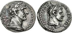 PHOENICIA, Tyre. Trajan. AD 98-117. AR Tetradrachm (27mm, 15.06 g, 6h). Dated RY 12 (AD 108/9). AVT KAI NЄPOVA TRAIANOC, laureate, draped, and cuirassed bust of Trajan right / CЄB TЄP ( sic ) ΔKI ( si