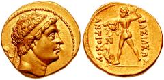 GREEK KINGS of BAKTRIA. Diodotos I, in the name of Antiochos II of Syria. Circa 255-235 BC. AV Stater (8.36 gm). Mint A (near Ai Khanoum). Attic standard. Estimate $5000 GREEK KINGS of BAKTRIA. Diodot