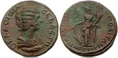 MOESIA INFERIOR, Nicopolis. Julia Domna, wife of Septimius Severus. Augusta, 193-217 AD. Æ 26mm (10.53 gm). Aurelius Gallus, magistrate. Estimate $200  MOESIA INFERIOR, Nicopolis. Julia Domna, wife of