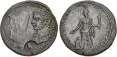 CARIA, Stratonicaea. Caracalla & Geta. AD 209-211. Æ (40mm, 30.94 g, 12h). Epitynchanontos, prytanis . Confronted busts of [Geta - erased on coin] right, and Caracalla left, both laureate, draped, and