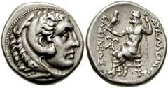 KINGS of PAEONIA. Audoleon. 315-286 BC. AR Tetradrachm (17.31 gm). Struck circa 306 BC. Estimate $4000  KINGS of PAEONIA. Audoleon. 315-286 BC. AR Tetradrachm (17.31 gm). Struck circa 306 BC. Head of 