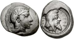 DYNASTS of LYCIA. Kherei. Circa 410-390 BC. AR Stater (8.51 gm). Pinara mint. Estimate $2000 DYNASTS of LYCIA. Kherei. Circa 410-390 BC. AR Stater (8.51 gm). Pinara mint. Helmeted head of Athena right